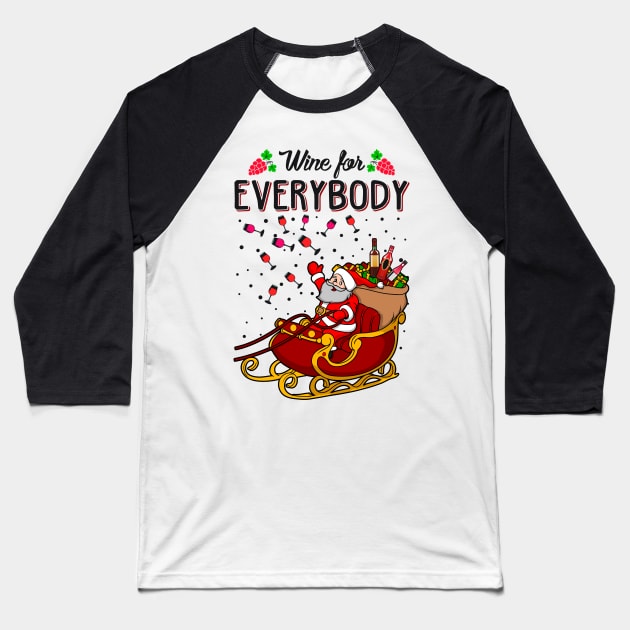 Funny Wine Christmas Baseball T-Shirt by KsuAnn